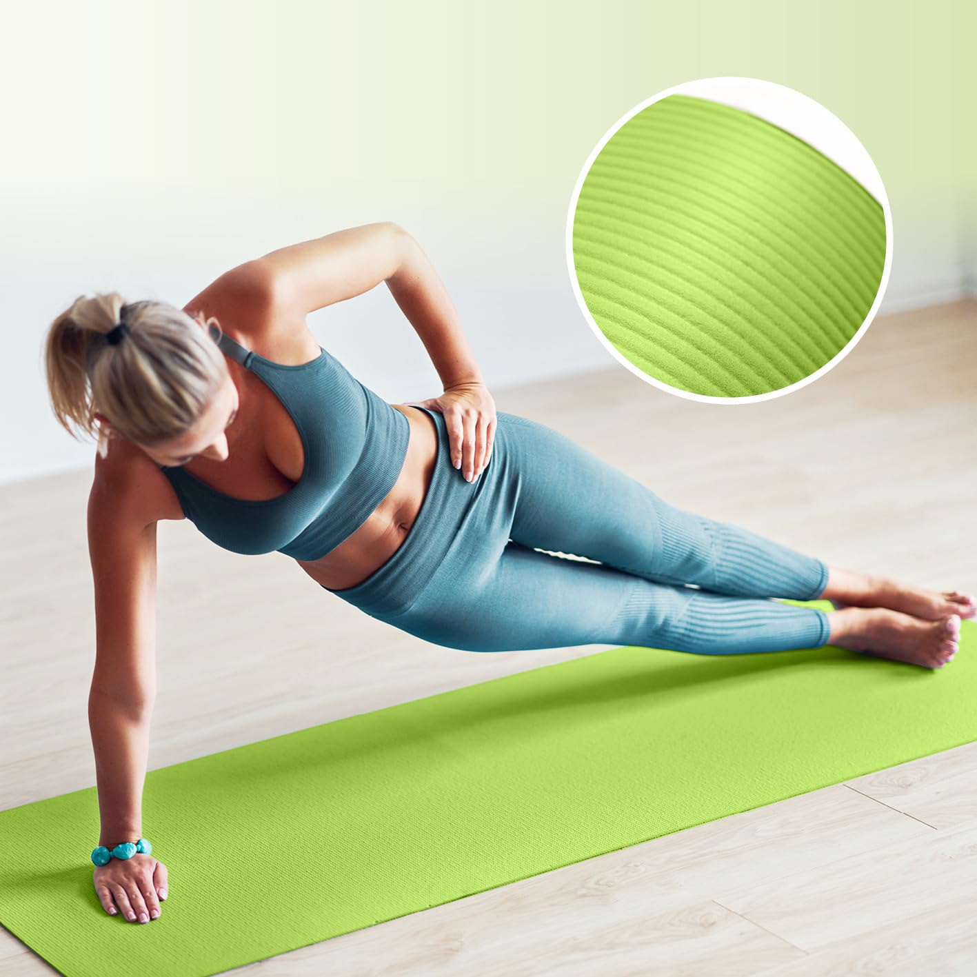 #DoYourFitness Tappetino yoga antiscivolo | Spessore da 0,8cm a 2cm | 183cm x 61cm o XXL 190cm x 100cm | Per principianti e utenti avanzati [Adatto per uso interno/esterno]