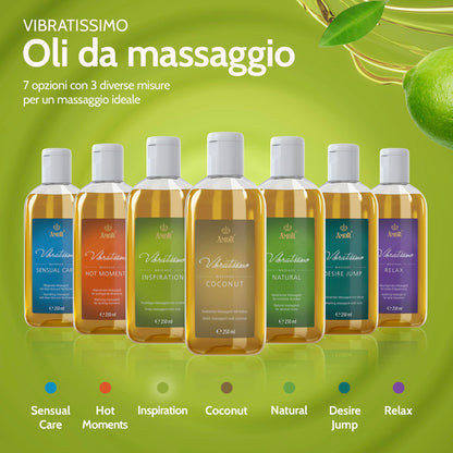 Vibratissimo “Hot Moments”: olio da massaggio riscaldante e lenitivo, 100 ml