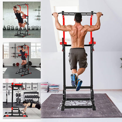 TLGREEN Power Tower, Multifunzione Regolabile Stazione per Fitness a Casa e in Palestra, Fino a 200 kg