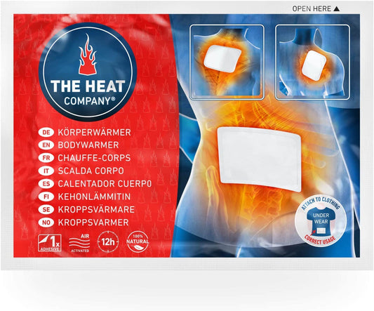 THE HEAT COMPANY Scaldacorpo - 10 o 40 Pezzi - Extra Caldo - Adesivo - Scalda-Schiena e Scalda-Collo - 12 Ore di Piacevole Calore - Pronti all'Uso - autoriscaldante - Puro Naturale