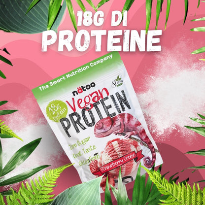 NÄTOO Proteine in Polvere Vegane - 500g Gusto Choco Nut senza Zucchero - Proteine in Polvere Isolate Vegetali provenienti dal Pisello e dal Riso - 18 grammi per Porzione - Proteine senza lattosio