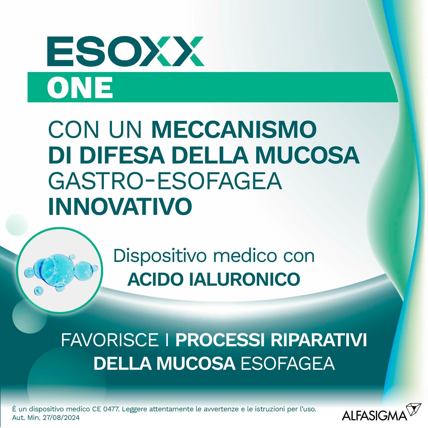 Esoxx One, Dispositivo Medico ad Azione Meccanica che Consente di Ridurre Rapidamente i Sintomi Correlati al Reflusso Gastro-Esofageo, 20 Bustine Orosolubili