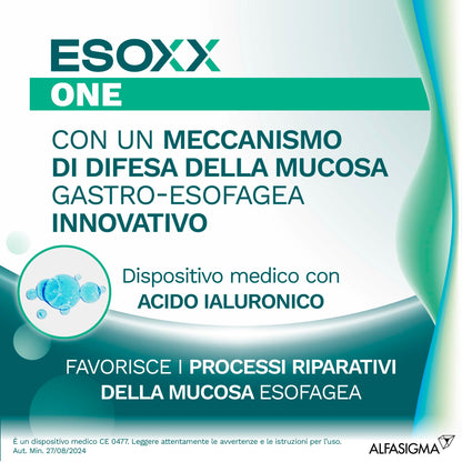 Esoxx One, Dispositivo Medico ad Azione Meccanica che Consente di Ridurre Rapidamente i Sintomi Correlati al Reflusso Gastro-Esofageo, 20 Bustine Orosolubili