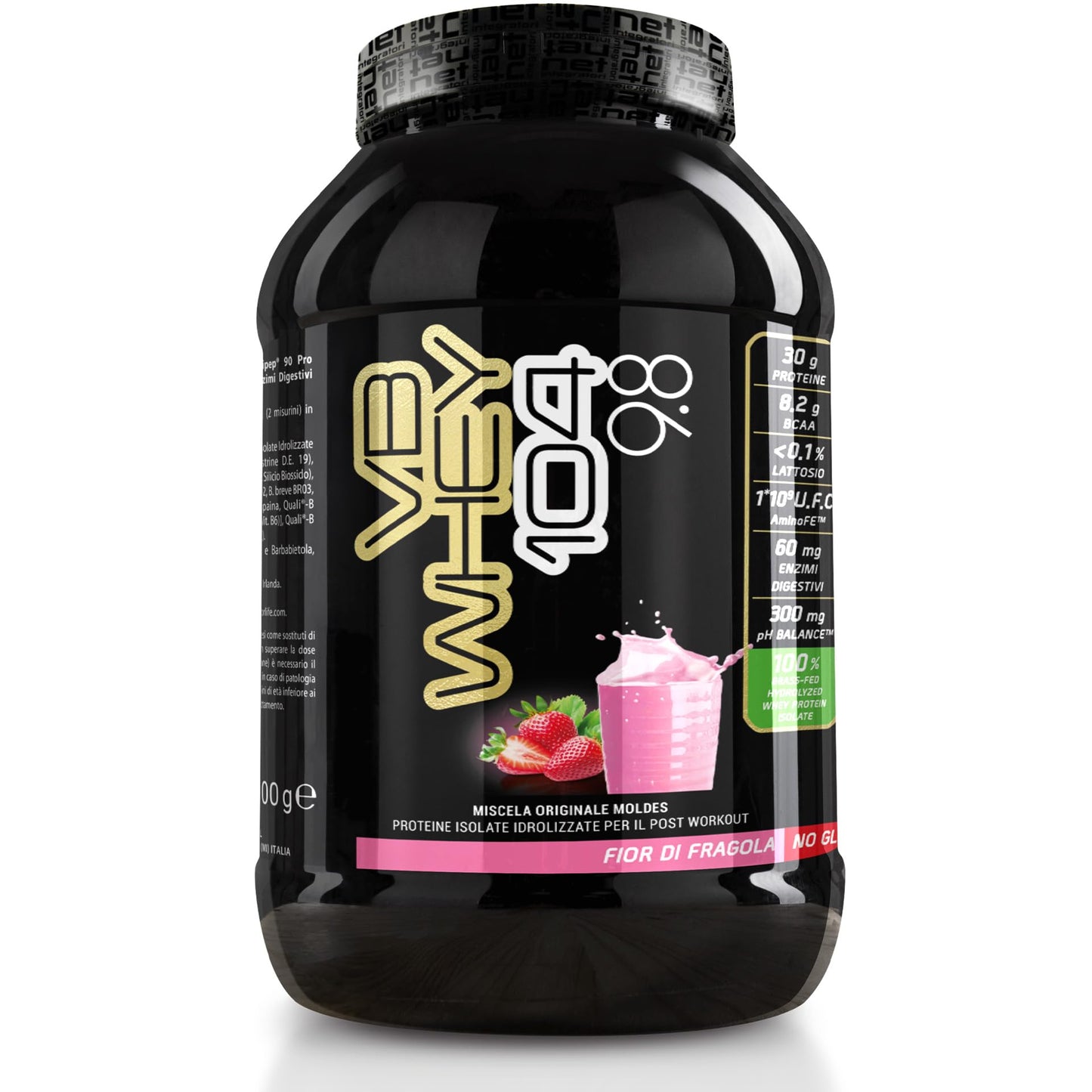 NET Integratori VB WHEY 104 9.8 Optipep - 900g Cioccolato - Proteine Isolate Idrolizzate per via Enzimatica Con EAA e BCAA - Massimizza Sintesi Proteica, Crescita e Mantenimento Muscolare