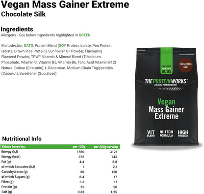 Gainer Vegano Extreme | Crema Alla Vaniglia | Proteine In Polvere Ipercaloriche