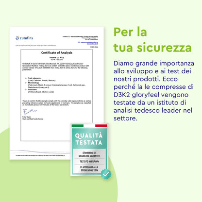 Vitamina D3 K2, Vitamina D, Qualità Premium K2VITAL®, 200 Compresse, Vitamina D3 2000 UI + 100 µg Vitamina K, Supporta Ossa, Denti, Articolazioni e Sistema Immunitario, Formula Ottimale