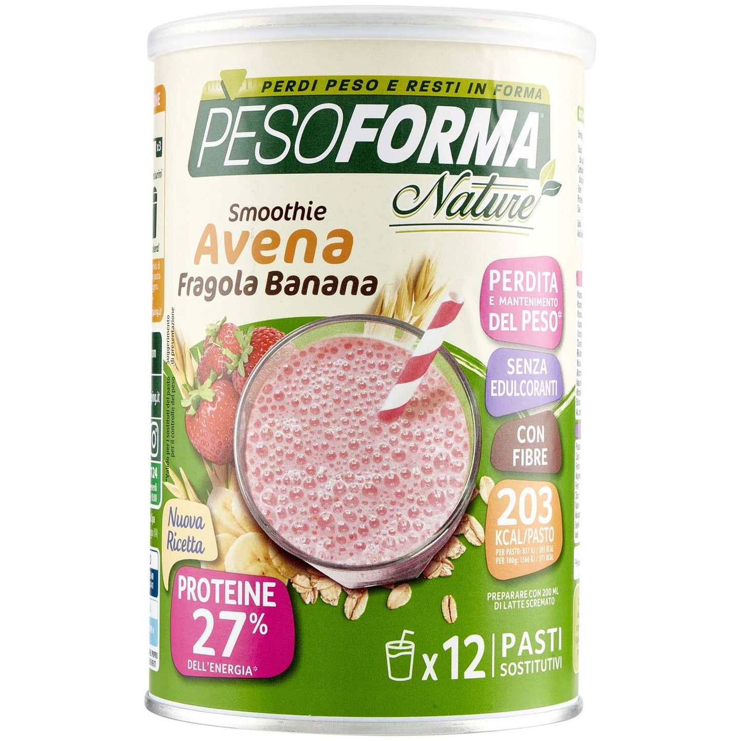 Pesoforma Smoothie Frutti di Bosco, Pasto sostitutivo per il controllo del peso, Smoothie gustoso che aiuta a rimettersi in forma, Ricco in proteine e fibre, Solo 202 calorie, 16 pasti, 436 gr