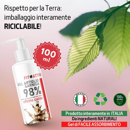 Artiglio del Diavolo Gel Forte e Arnica per Cavalli Uso Umano Effetto Caldo 550 ml, Crema Massaggi arricchita per Muscoli e Articolazioni - FITOATTIVI NATURA E BENESSERE