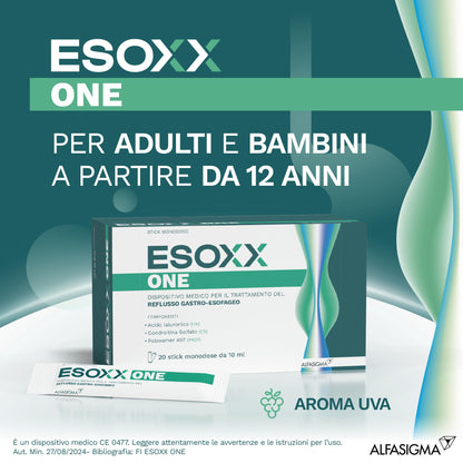 Esoxx One, Dispositivo Medico ad Azione Meccanica che Consente di Ridurre Rapidamente i Sintomi Correlati al Reflusso Gastro-Esofageo, 20 Bustine Orosolubili