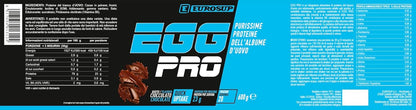 EGG PRO - 600g - Cioccolato - Purissime proteine del bianco d'uovo