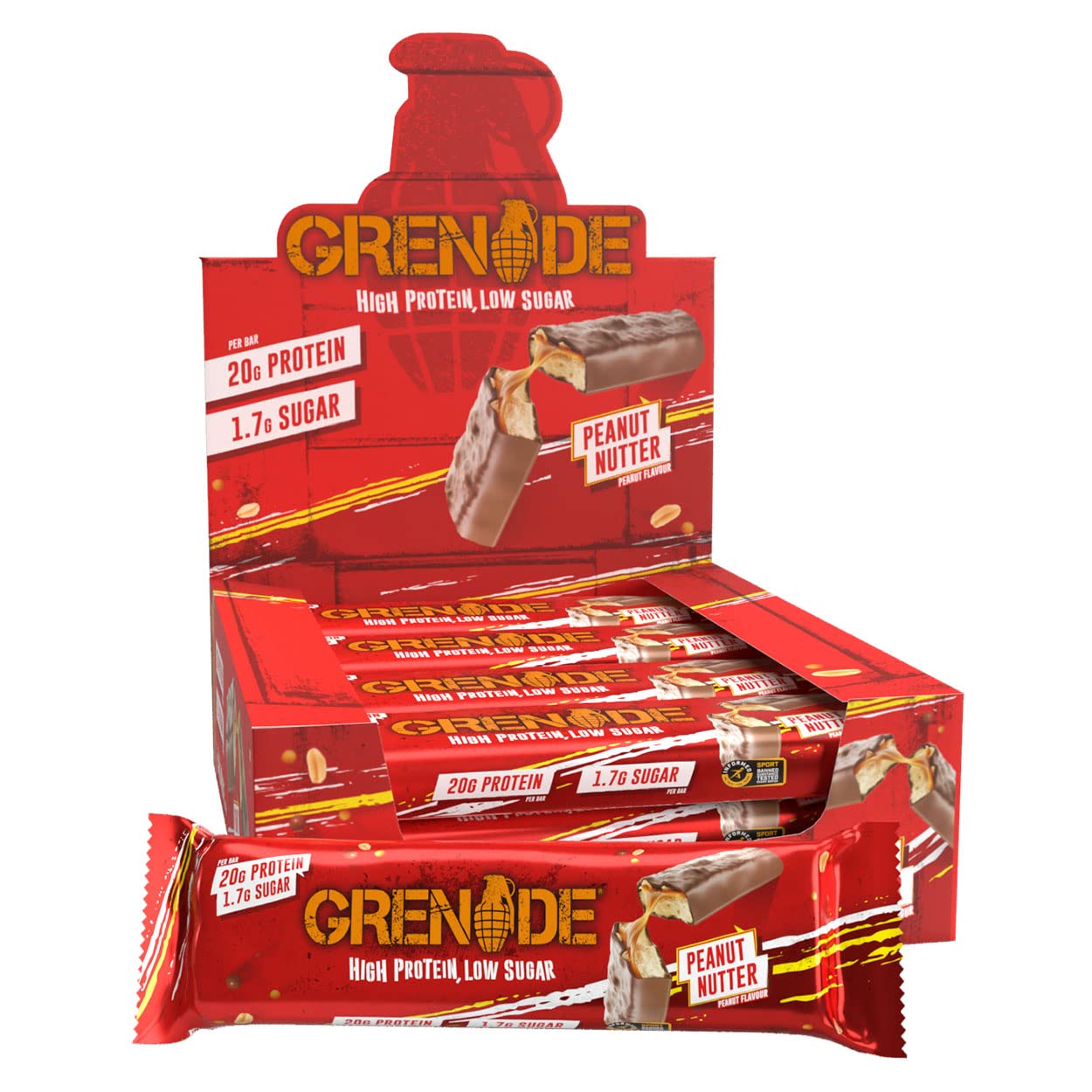 Grenade Barretta Proteica a Basso Contenuto di Carboidrati - Lemon Cheesecake, 12 x 60 g