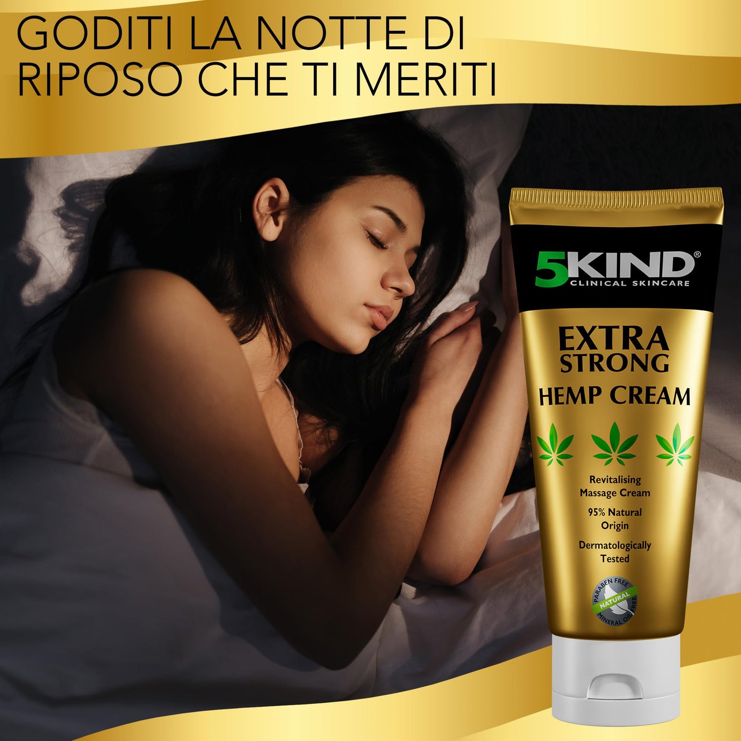 5kind crema canapa extra forte 100 ml - Crema Muscolare Idratante e Ricca Di Estratti Naturali. Calma Piedi, Spalle e Ginocchia