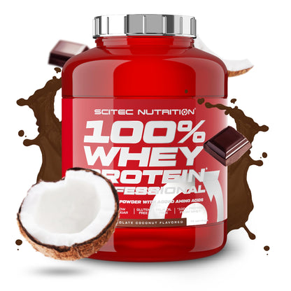 Scitec Nutrition 100% Whey Protein Professional - Potenziato con aminoacidi extra ed enzimi digestivi - Senza glutine - Senza olio di palma, 2.35 kg, Cioccolato