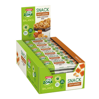 Enervit, Enerzona Protein Snack 40-30-30 Gusto Noir Cioccolato Fondente, 30 Barrette Proteiche da 33gr Dieta a Zona con Proteine del Latte e Fibre, Senza Olio di Palma