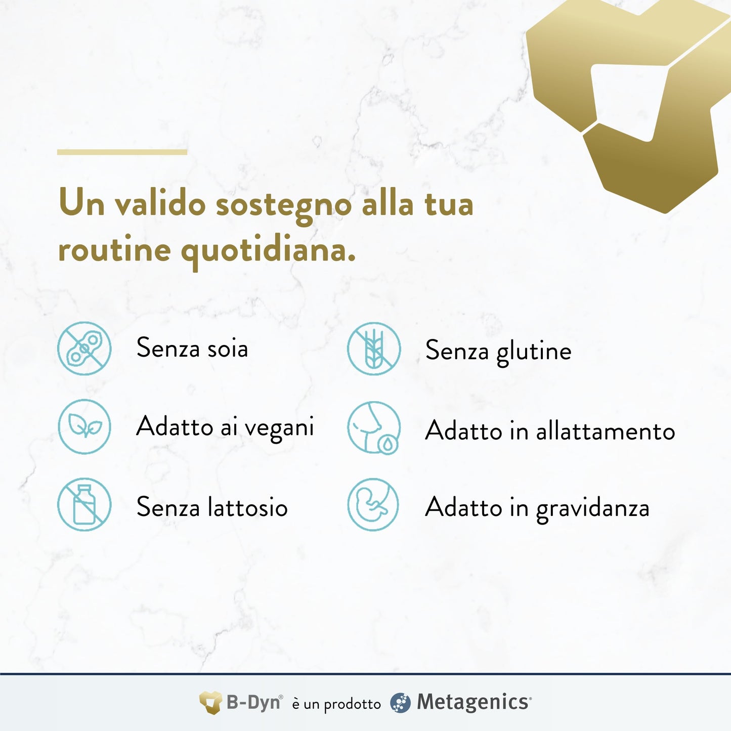 B-Dyn - Sostiene il Sistema Nervoso, il Metabolismo dell'Omocisteina - Aiuta in Caso di Stanchezza - 90 compresse