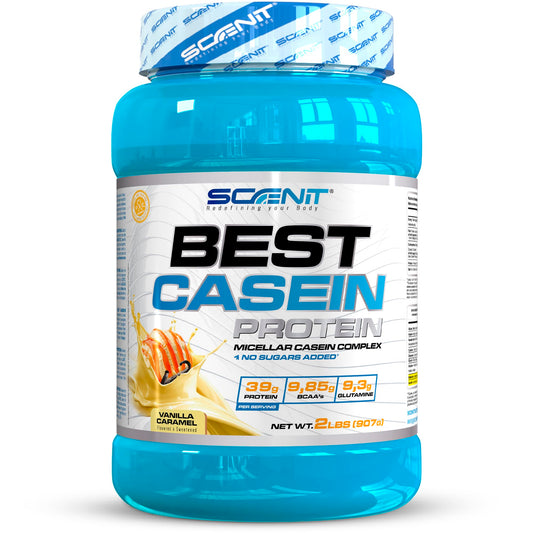 Best Casein Protein - Caseina Micellare - Caseina Micellare Pura - Caseina in polvere - Proteine caseina - Caseine Proteine (907 g, Caramello vaniglia)