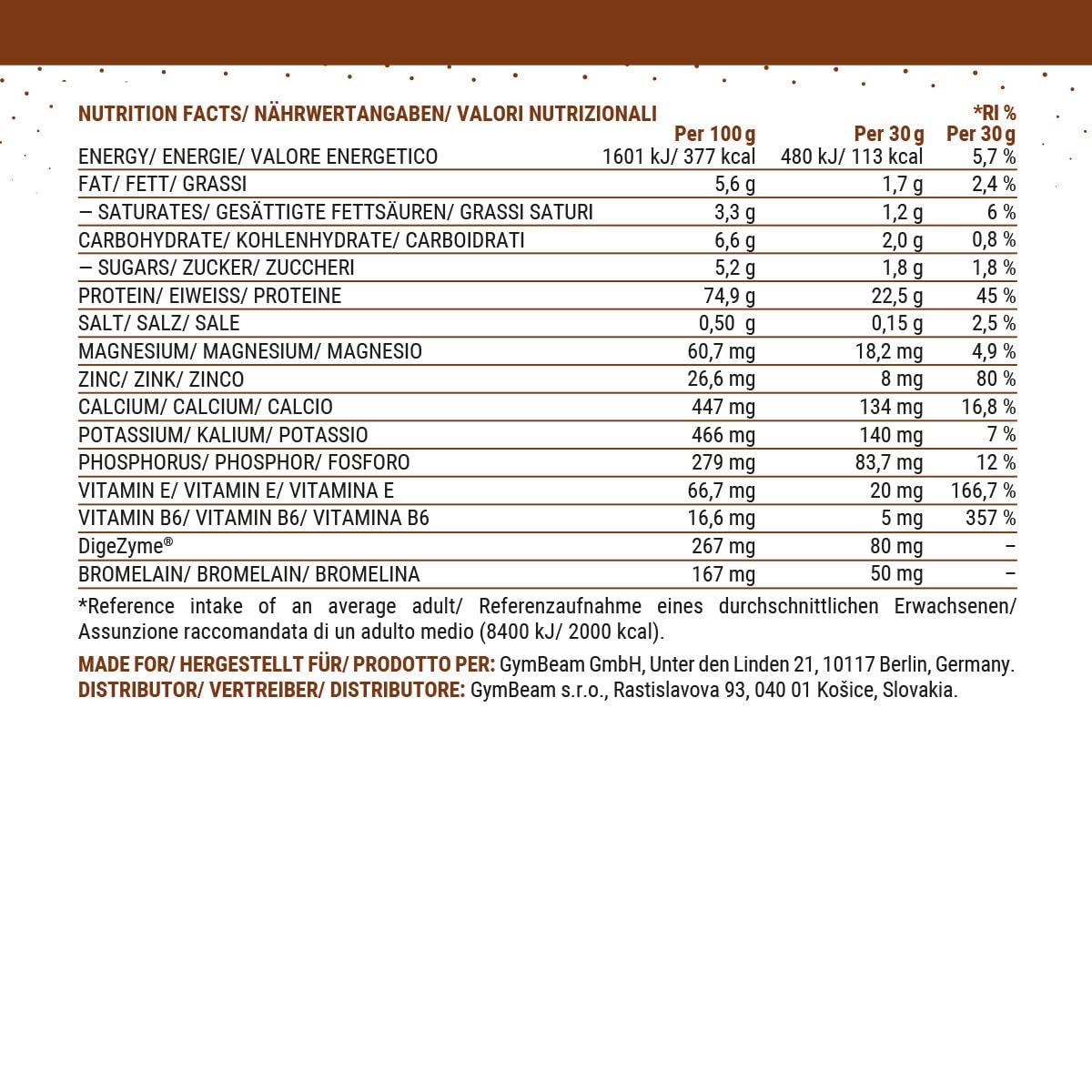 GymBeam Just Whey, Proteine in Polvere Multicomponente da Siero di Latte, Concentrato e Idrolizzato, 22,4g Proteine per Dose, con BCAA e Amminoacidi Essenziali (1000 g, Chocolate Milkshake)