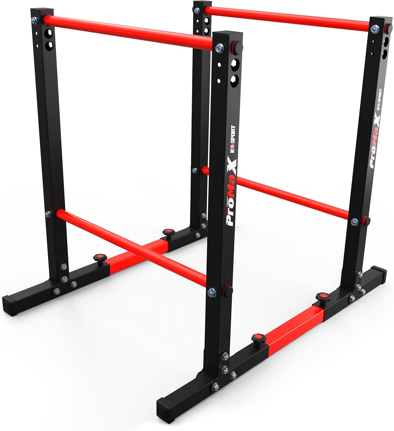 K-Sport: Parallele calisthenics Dip bar con una capacità di carico fino a 290kg I Attrezzi fitness professionali per la casa, E-Book incluso