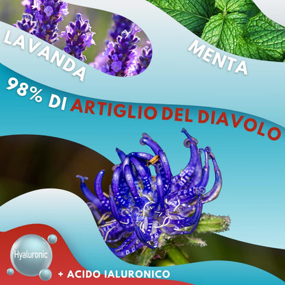 Artiglio del Diavolo Extra Forte Gel al 98%, Pomata Artiglio del Diavolo Formula Naturale e Professionale per Massaggi a Muscoli e Articolazioni (550 ML)