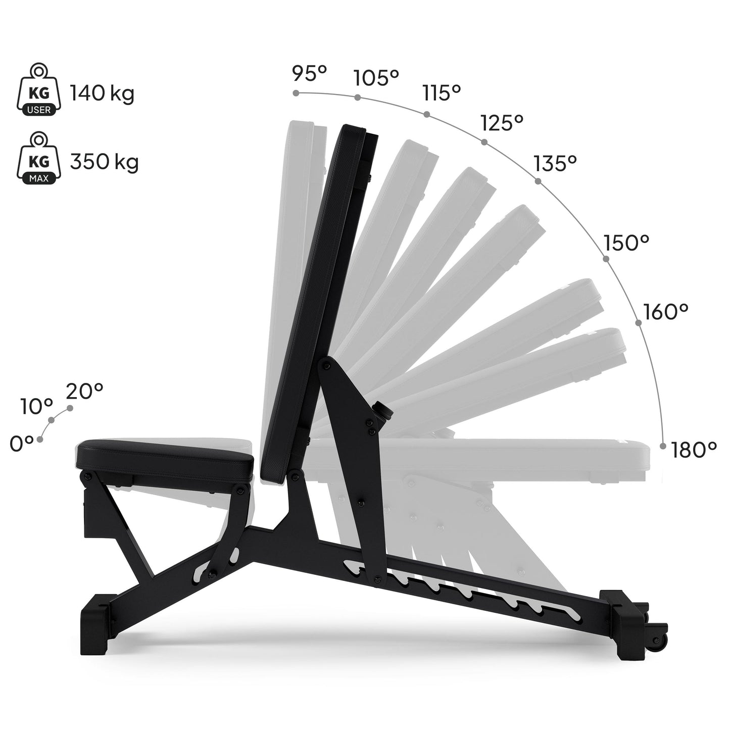 ZIPRO panca pieghevole per allenamento, panca per sollevamento pesi, panca fitness multifunzionale, panca sit up, attrezzi fitness, panca piana, panca pesi, stazione di forza per casa o palestra