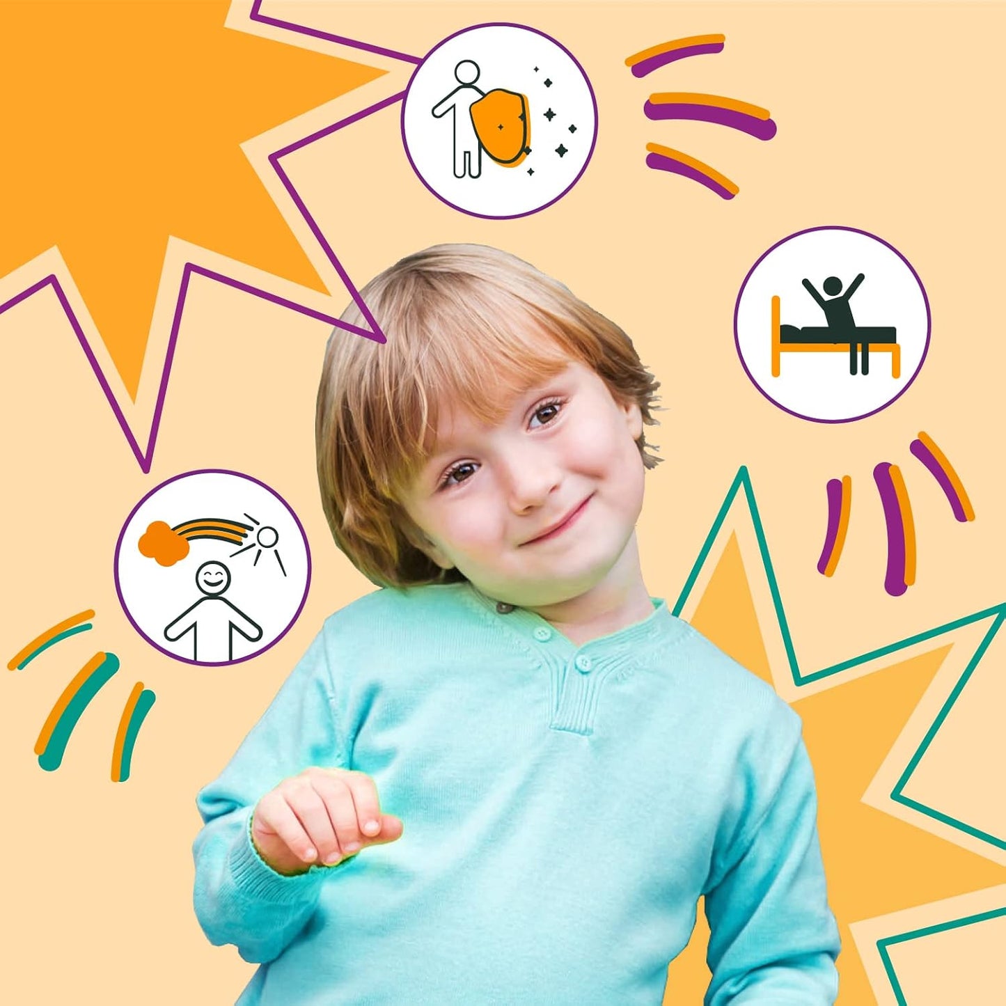 MULTIVITAMINICO per BAMBINI | con Vitamine C, B, D3 e K2 | per lo Sviluppo e il Sistema Immunitario | Gusto Arancia | Senza Zucchero | Vegan | Vegavero®