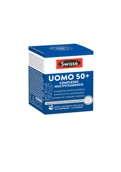 Swisse Multivitaminico Uomo 50+ - 30 Compresse - Integratore multivitaminico per uomo con vitamine, minerali ed erbe naturali