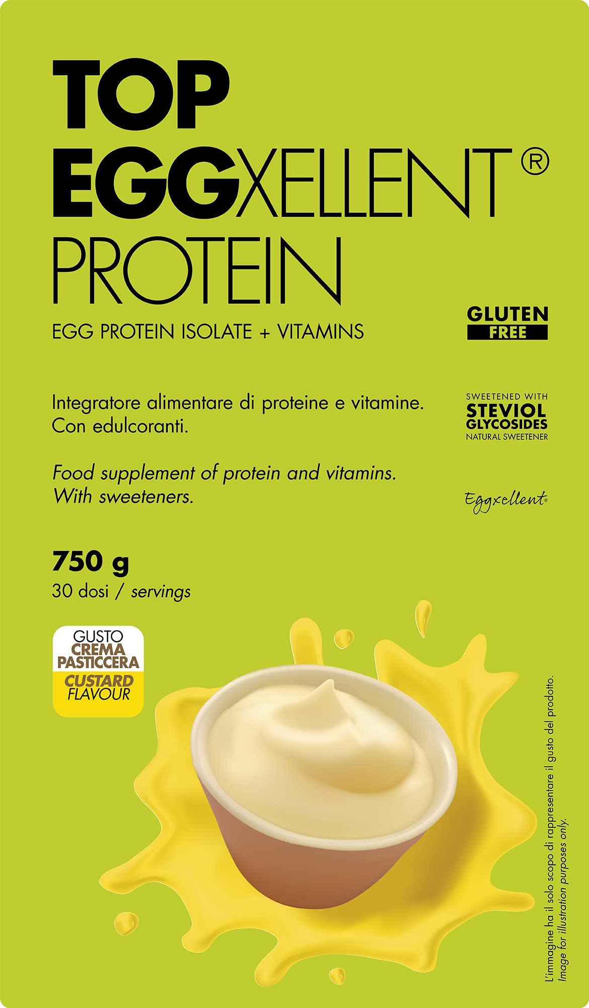 Top Eggxellent Protein - Integratore di Proteine dell'Albume dell'Uovo - Formato: Doypack 750 g - Gusto: Cacao