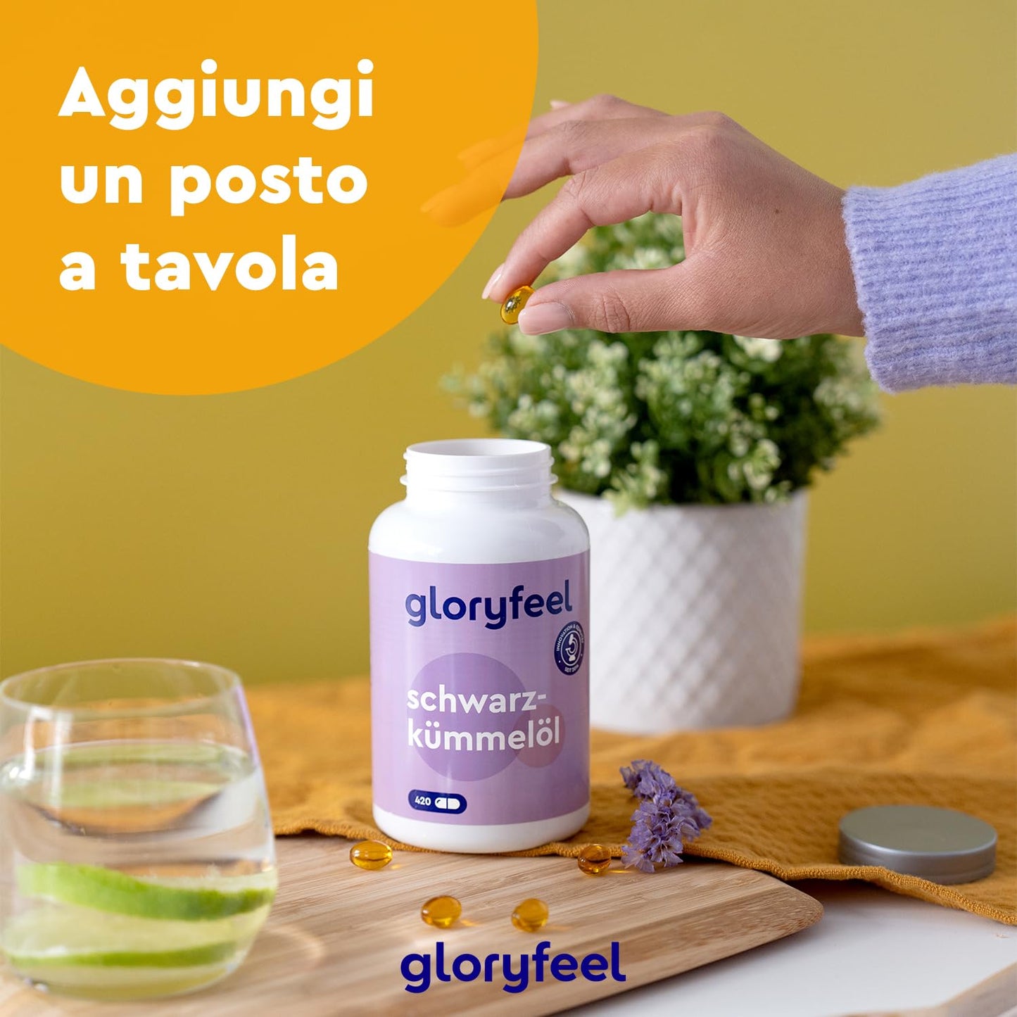 Olio di Cumino Nero 1000mg Puro Spremuto a Freddo, 180 Capsule, Cumino Nigella Sativa Ricco di Omega 6 e Vitamina E, Senza Glutine e Lattosio, Supporto per Difese Immunitarie e Benessere Cellulare