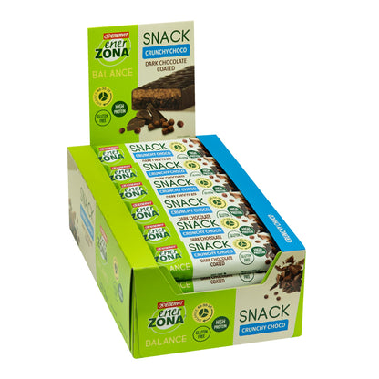 Enervit, Enerzona Protein Snack 40-30-30 Gusto Noir Cioccolato Fondente, 30 Barrette Proteiche da 33gr Dieta a Zona con Proteine del Latte e Fibre, Senza Olio di Palma