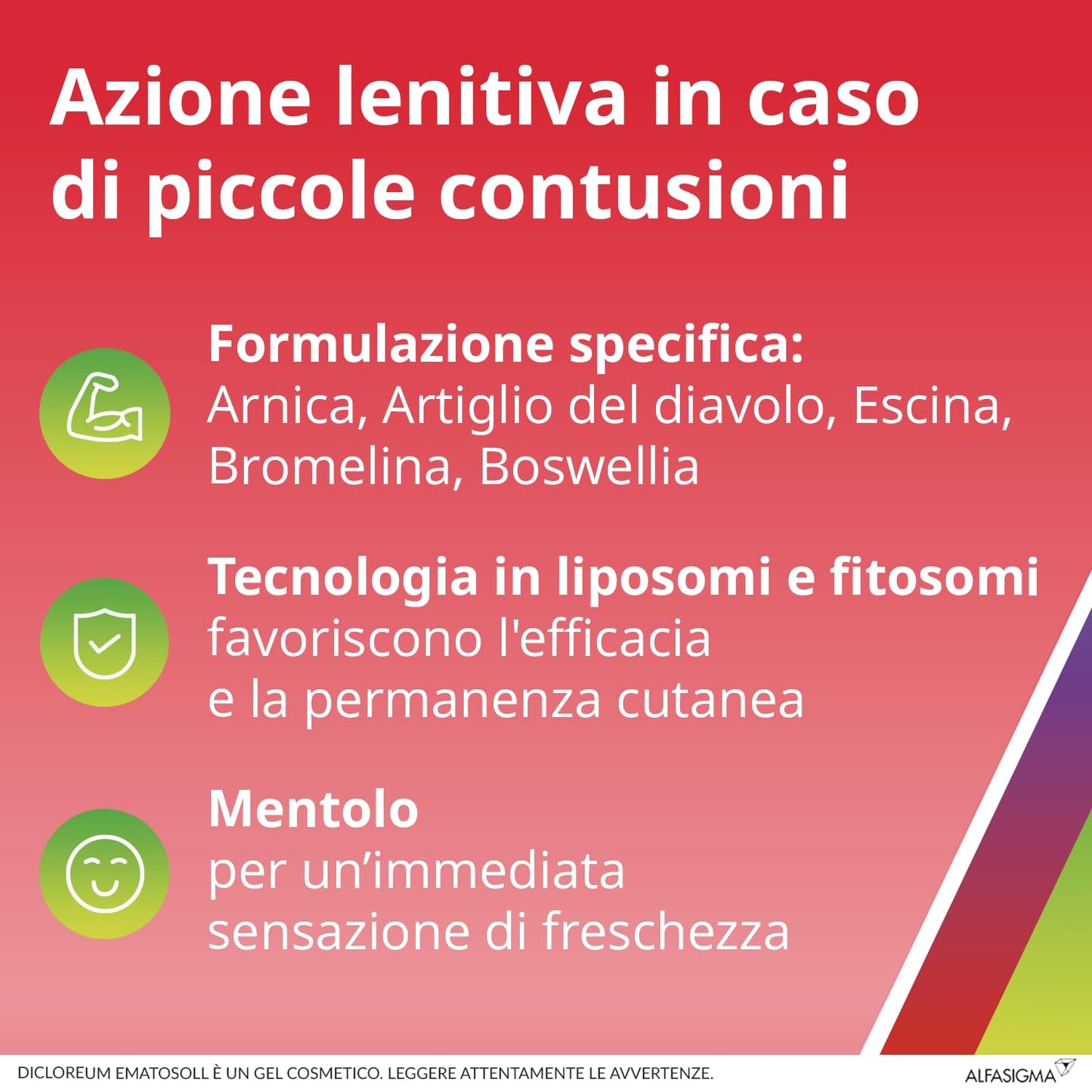 Dicloreum Ice Schiuma Frizzante Cosmetica per il Trattamento di Contusioni, Affaticamento Muscolare e Lievi Traumi, con Arnica, Artiglio del Diavolo, Escina, Bromelina, Boswellia e Mentolo, 150 Ml