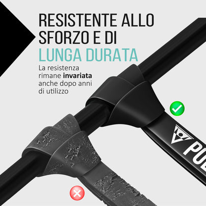 PULLUP & DIP Elastico Fitness per Trazioni, Bande Elastici Fitness con Borsa, Gancio Porta (per Set) e Guida Esercizi, Bande Elastiche di Resistenza, Resistance Bands per Calisthenics, Freeletics