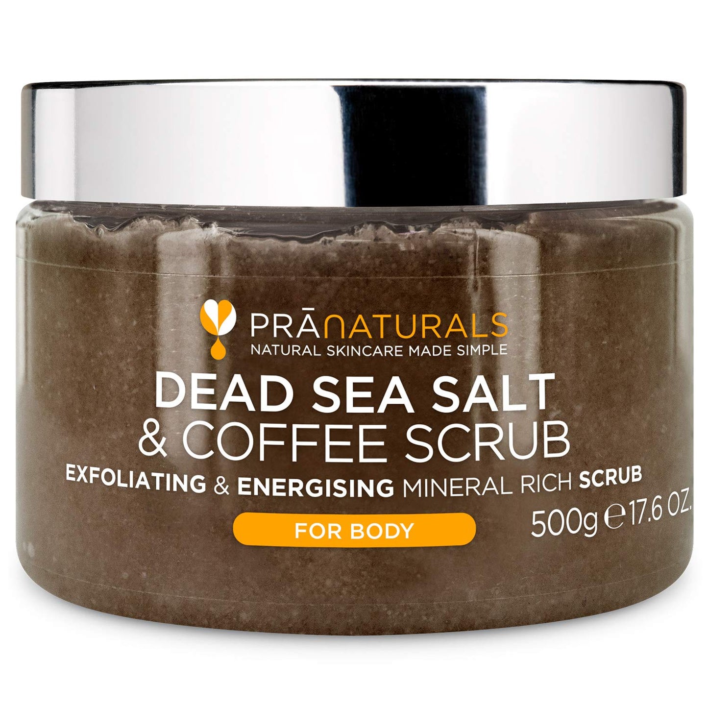 Pranaturals Scrub Corpo Rivitalizzante ai Sali del Mar Morto 500g, Esfoliante e Nutriente, Ricco di Minerali Naturali, Ideale per Tutti i Tipi di Pelle (Mango e Kiwi)