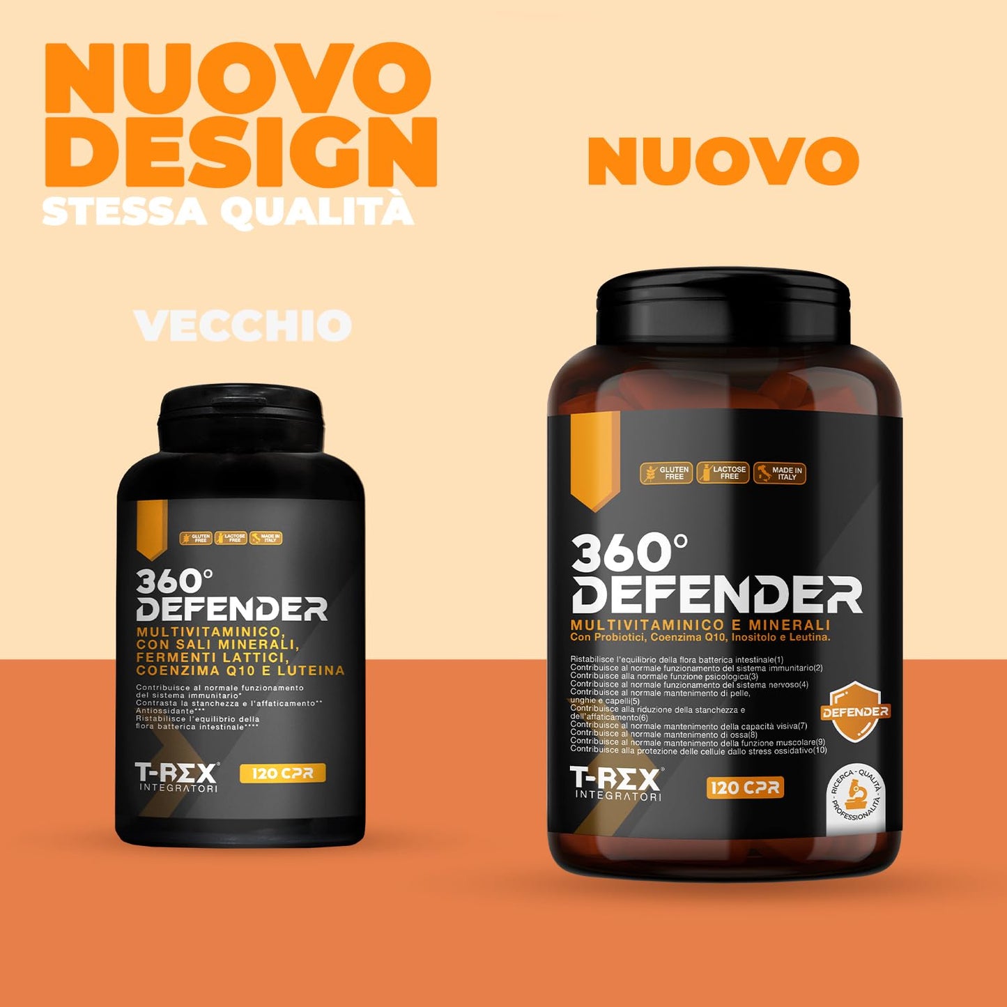 Multivitaminico Multiminerale con Probiotici, Vitamina B12, Acido Folico e Coenzima Q10 | 360° Defender Integratore Multivitaminico Completo con 14 Vitamine e 5 Sali Minerali