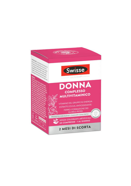 Swisse Donna Complesso Multivitaminico - 60 Compresse - Integratore multivitaminico per donna con vitamine, minerali ed erbe naturali