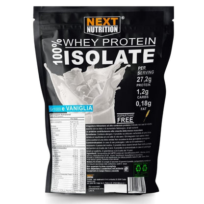 Proteine 100% Isolate WHEY V.B. 104 Gr 1000 Alto Contenuto Proteico Cacao Solo 0,18gr di Grassi 1,2gr di Carboidrati per dose Recupero Muscolare 90% Whey Protein in Polvere Prodotte in Italia