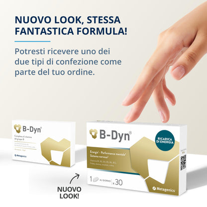 B-Dyn - Sostiene il Sistema Nervoso, il Metabolismo dell'Omocisteina - Aiuta in Caso di Stanchezza - 90 compresse