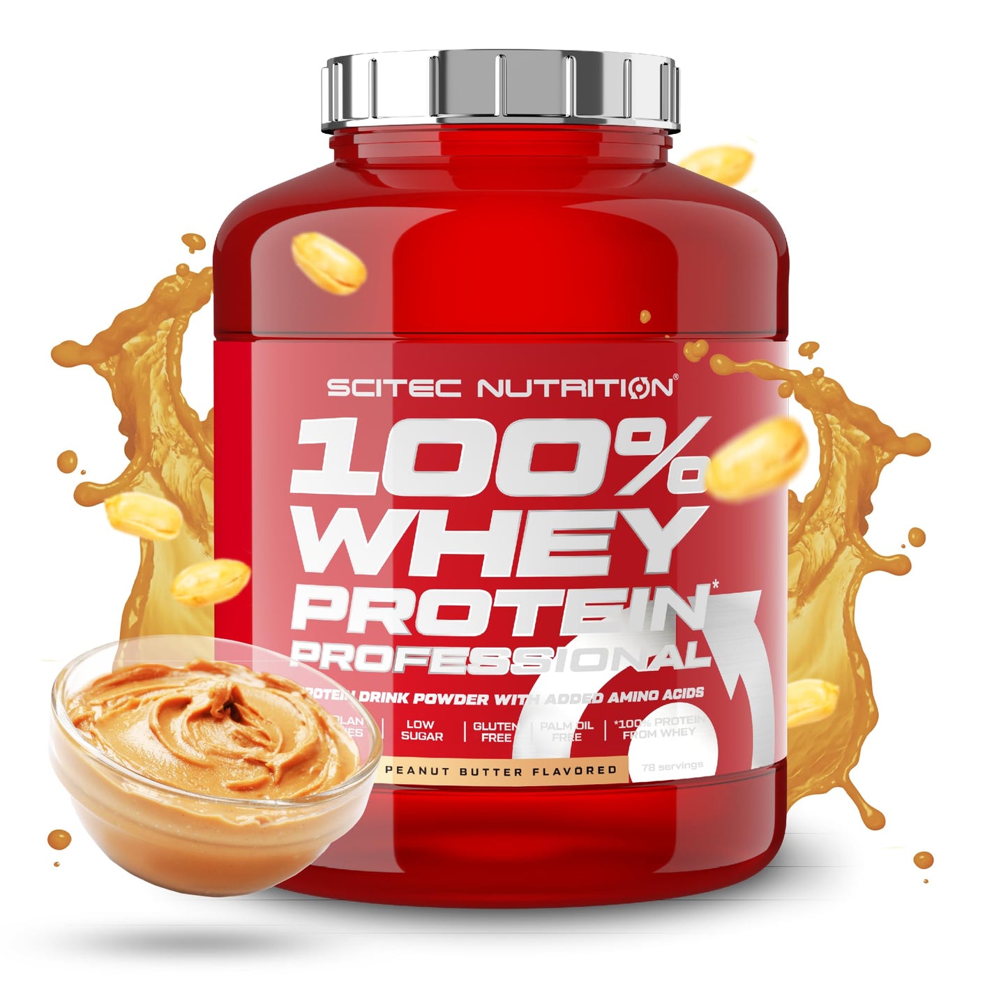 Scitec Nutrition 100% Whey Protein Professional - Potenziato con aminoacidi extra ed enzimi digestivi - Senza glutine - Senza olio di palma, 2.35 kg, Cioccolato