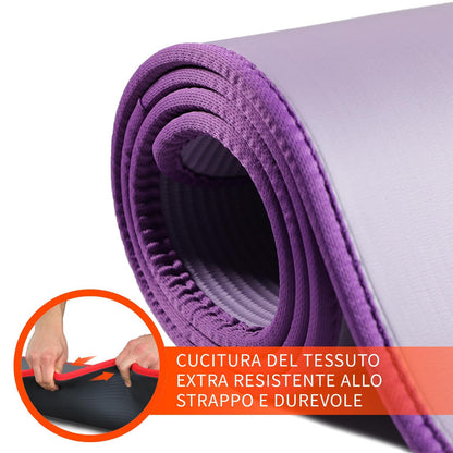 DH FitLife Tappetino da allenamento per fitness, tappetino sportivo, 183 x 61 x 1 cm, extra resistente agli strappi, tappetino da yoga antiscivolo e spesso, tappetino da allenamento