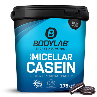 Bodylab24 Casein Micellar Fragola 1750g, 100% caseina pura, ricca di aminoacidi BCAA, lunga sensazione di sazietà, supporta la costruzione muscolare, ideale durante una dieta proteica