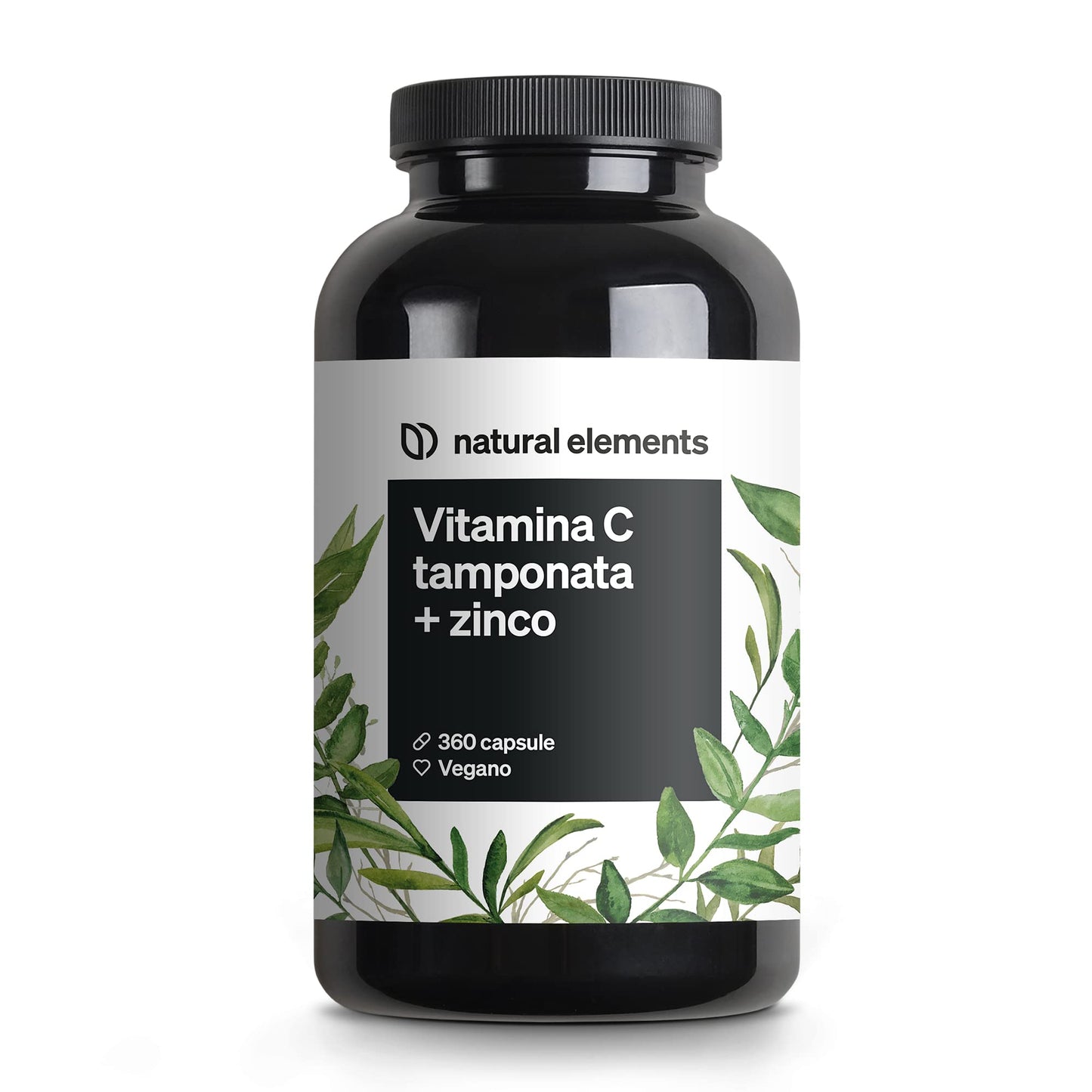 Vitamina C - 360 capsule - Elevato dosaggio con 1000 mg + 15 mg di zinco - Fermentato e tamponato a base vegetale (pH neutro, privo di acidi, delicato sullo stomaco) - Testato in laboratorio, vegano