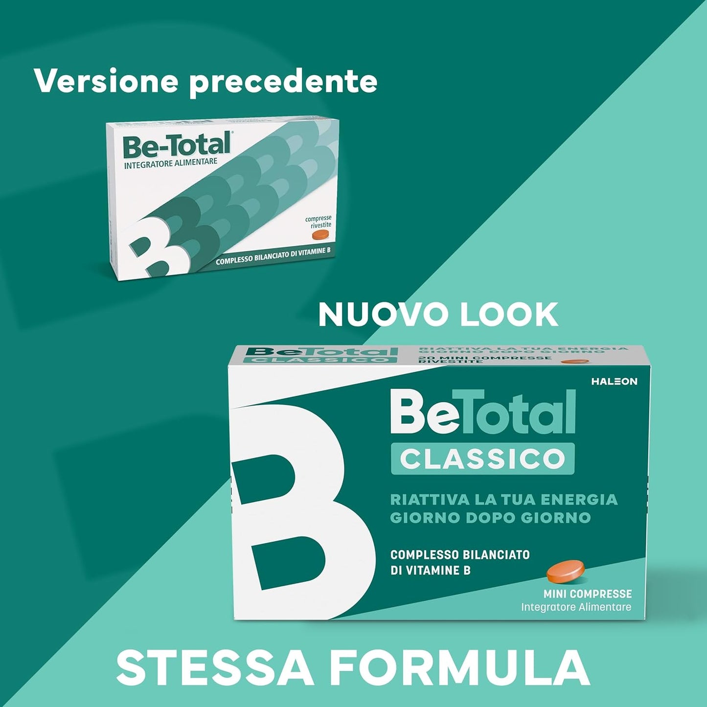 Be-Total Compresse Integratore Alimentare di Vitamina B Riattiva l’Energia, Riduce la Stanchezza, Supporta il Sistema Immunitario, Adulti, 80 Mini Compresse