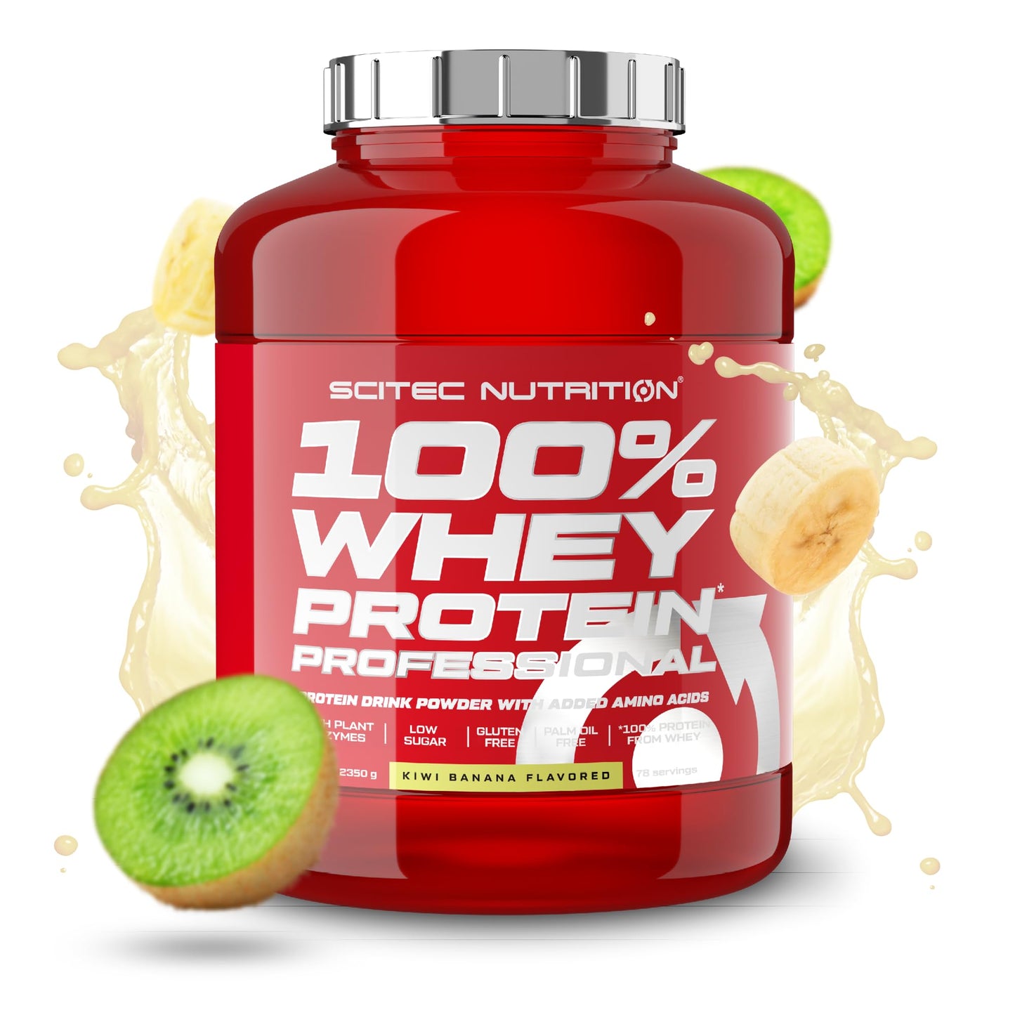 Scitec Nutrition 100% Whey Protein Professional - Potenziato con aminoacidi extra ed enzimi digestivi - Senza glutine - Senza olio di palma, 2.35 kg, Cioccolato