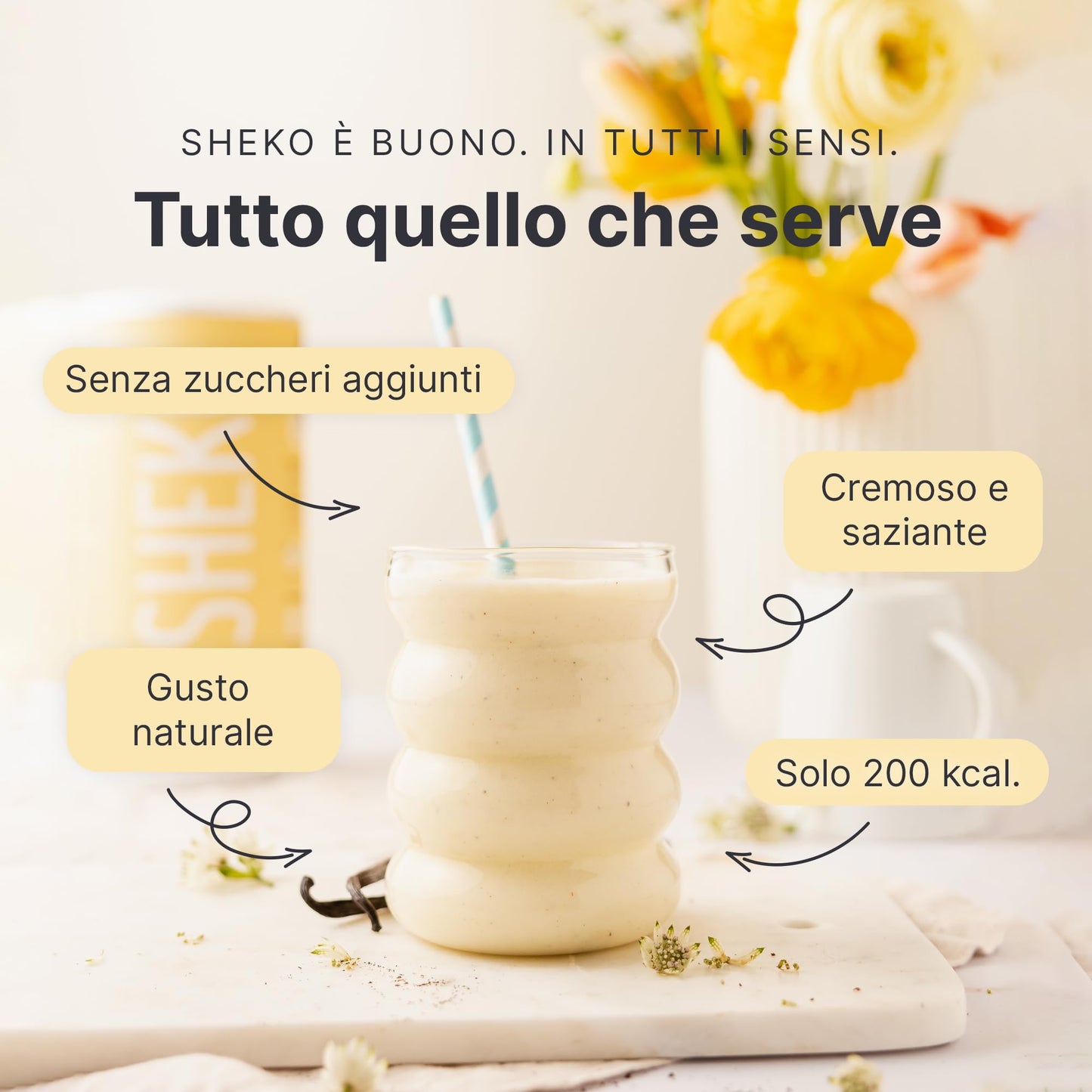 Sheko Frullato proteico al gusto Caffè - integratori per dimagrire con 200 Kcal - 25 dosi di Pasti sostitutivi dimagranti per barattolo