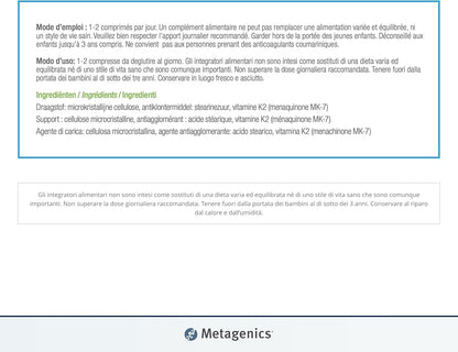 Metagenics Vitamina K2 - Contribuisce alla Normale Salute delle Ossa - 56 CPR