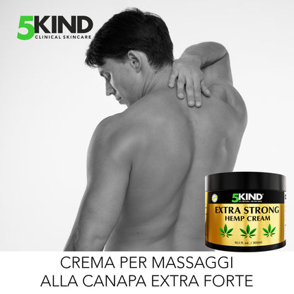 5kind crema canapa extra forte 100 ml - Crema Muscolare Idratante e Ricca Di Estratti Naturali. Calma Piedi, Spalle e Ginocchia