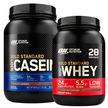 Optimum Nutrition Gold Standard 100% Casein Proteine di Caseina in Polvere a Rilascio Graduale Durante la Notte con Zinco e Magnesio Gusto Crema alla Vaniglia 55 Porzioni 1,82Kg + Shaker