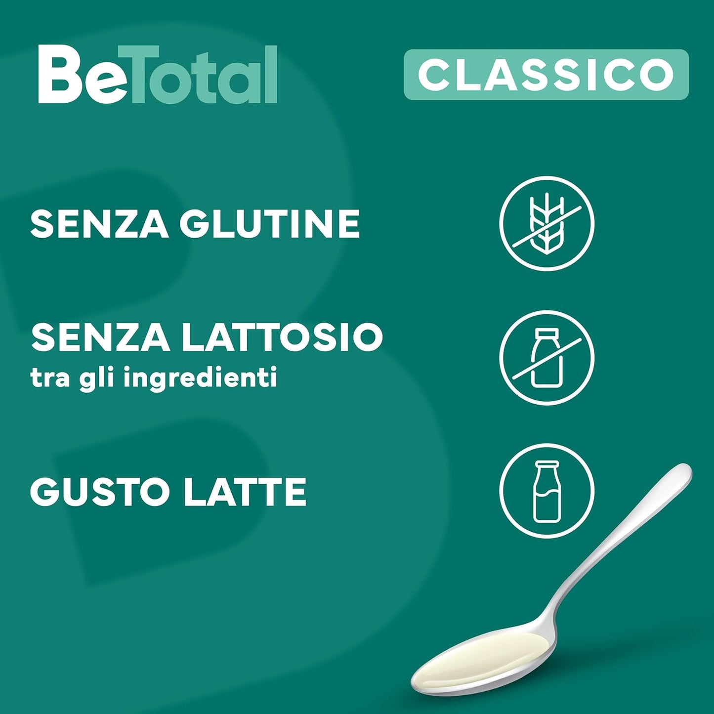 Be-Total Classico Integratore Alimentare di Vitamina B Riattiva l’Energia, Riduce la Stanchezza, Supporta il Sistema Immunitario, Bambini 3+ e Adulti, Gusto Latte, 200ml