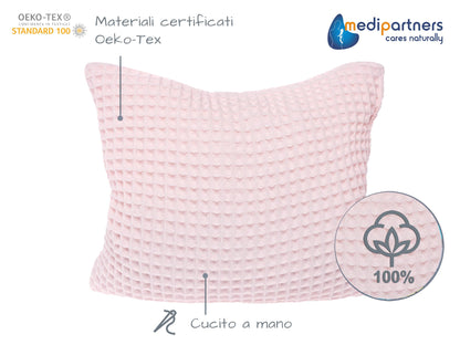 Medi Partners Cuscino termico con noccioli di ciliegia grande 500g rettangolare 20x25cm 100% cotone per terapia del freddo e del calore