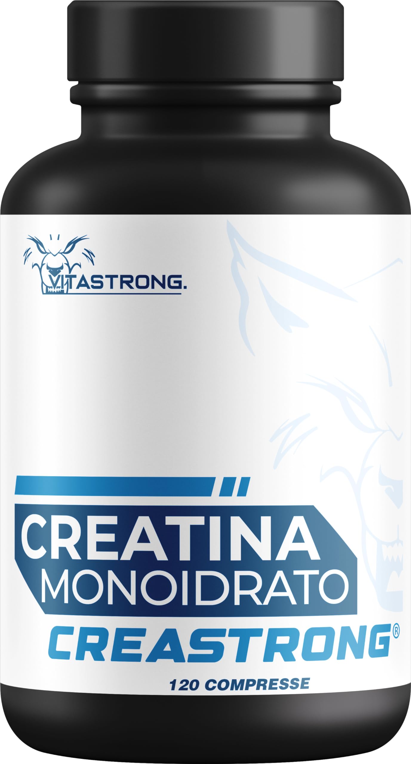 Creatina Monoidrata 100% PURA Creastrong® - Marchio Registrato di Vitastrong, Creatina in Polvere, Creatina Monoidrata Polvere - Creatina Monoidrato, Creatina Polvere ad Alto Dosaggio, Made in Italy