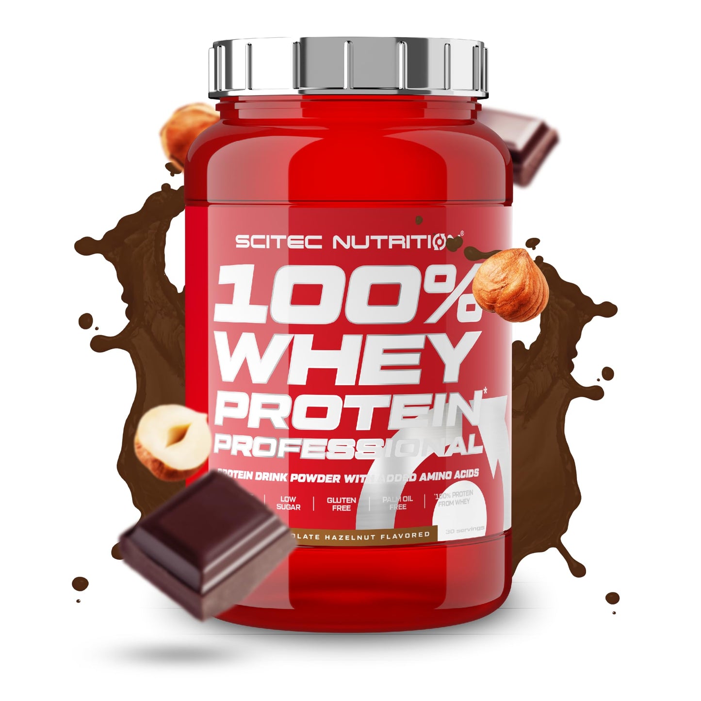 Scitec Nutrition 100% Whey Protein Professional - Potenziato con aminoacidi extra ed enzimi digestivi - Senza glutine - Senza olio di palma, 2.35 kg, Cioccolato